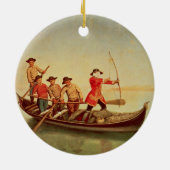 アヒルの狩り セラミックオーナメント (裏面)