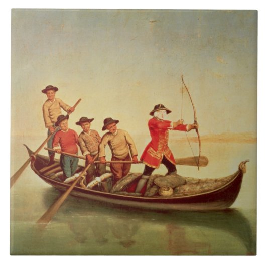 アヒルの狩り タイル (正面)