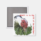 アヒルの目のクローズアップ写真 マグネット (正面/裏面)