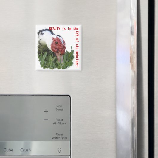 アヒルの目のクローズアップ写真 マグネット (インサイチュ (冷蔵庫))