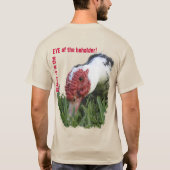 アヒルの目のクローズアップ写真 Tシャツ (裏面)