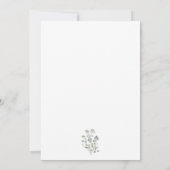 アヒルの緑の男女兼用赤ちゃんシャワー 招待状 (裏面)