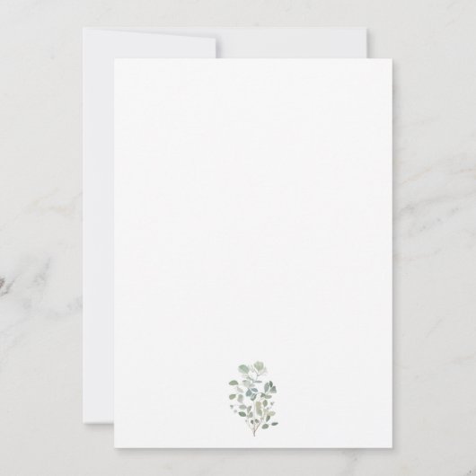 アヒルの緑の男女兼用赤ちゃんシャワー 招待状 (裏面)