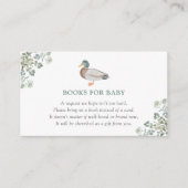 アヒルの緑の赤ちゃんシャワーベビー エンクロージャーカード (正面)