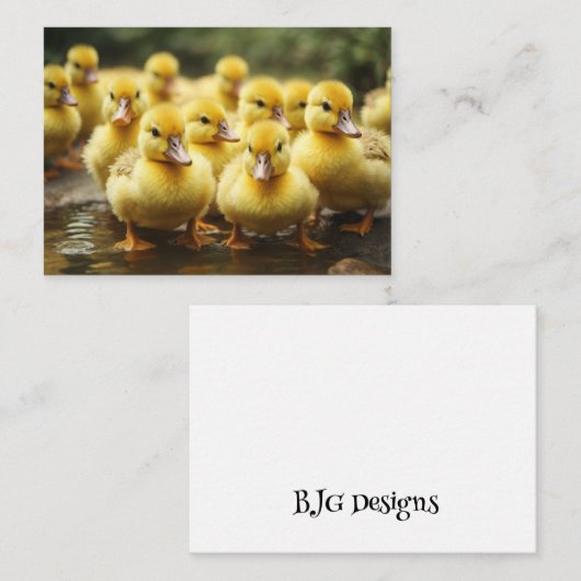 アヒルの群れ ノートカード (正面/裏面)
