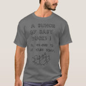 アヒルの群れ レギュラーショー 白背景 オーバーサイズ Tシャツ (正面)