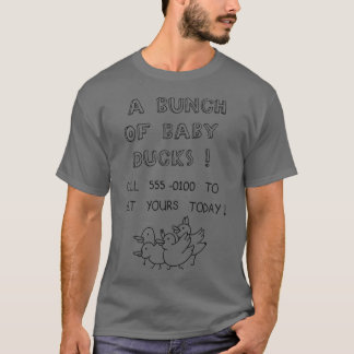 アヒルの群れ レギュラーショー 白背景 オーバーサイズ Tシャツ