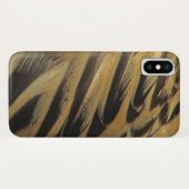 アヒルの羽毛フォトブラウンのパタストライプーン Case-Mate iPhoneケース (裏面(横))