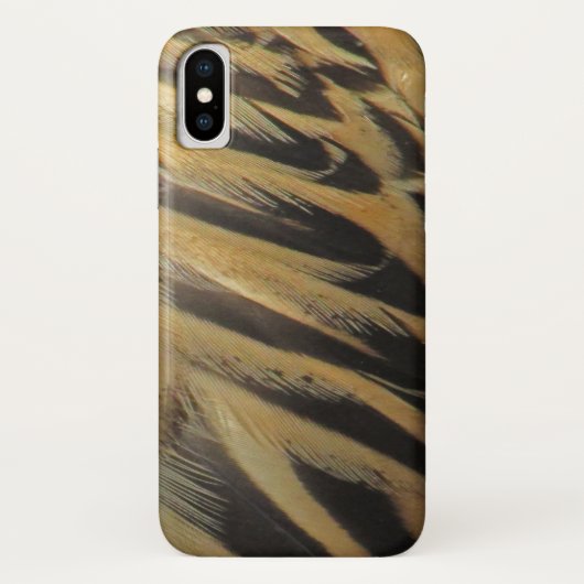 アヒルの羽毛フォトブラウンのパタストライプーン Case-Mate iPhoneケース (裏面)