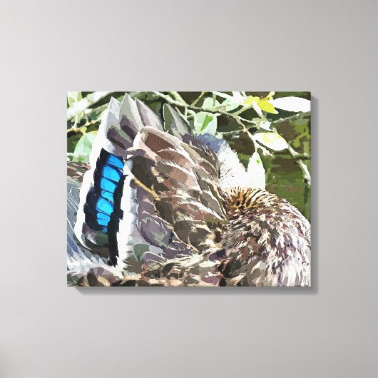 アヒルの羽 キャンバスプリント (正面)