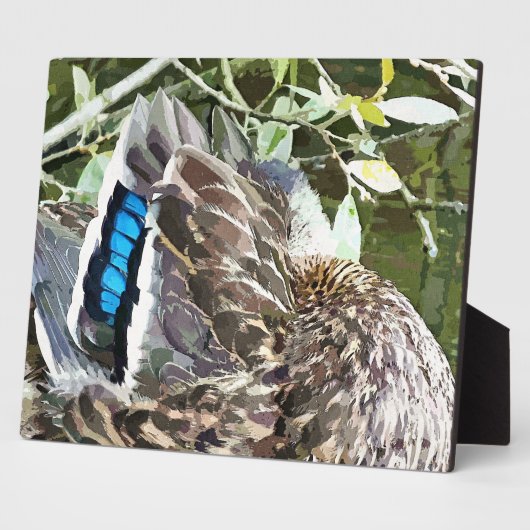 アヒルの羽 フォトプラーク (側面)