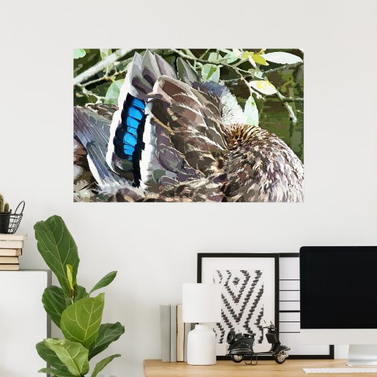 アヒルの羽 ポスター (ホームオフィス)