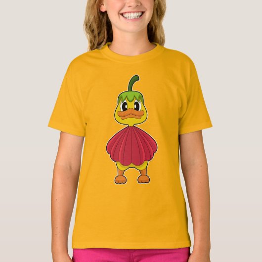 アヒルの花 Tシャツ (正面)