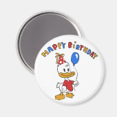 アヒルの誕生日の漫画 |背景色の選択 マグネット (正面/裏面)