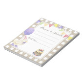 アヒルの誕生日タイムカプセルメッセージ ノートパッド (回転)