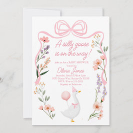アヒルの赤ちゃんのシャワー招待状 ピンクの女の子の招待 招待状