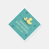 アヒルの赤ちゃんシャワーを愛する新生児 スタンダードカクテルナプキン (角)