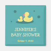 アヒルの赤ちゃんシャワーを愛する新生児 マグネット (正面)