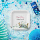 アヒルの赤ちゃんシャワー使い捨て ペーパープレート (パーティー)