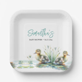 アヒルの赤ちゃんシャワー使い捨て ペーパープレート