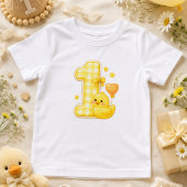 アヒルの赤ちゃんTシャツ 初めての1歳の誕生日 ベビーTシャツ