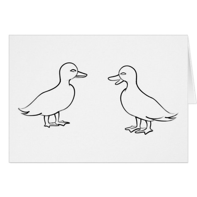 アヒルの輪郭 (正面横)