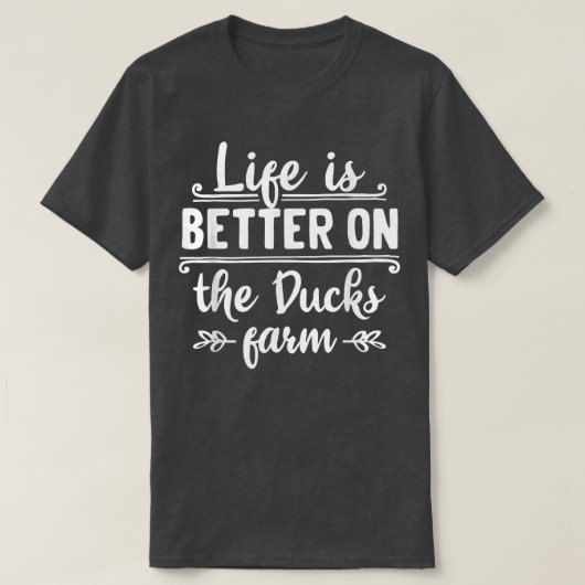 アヒルの農場の農家オーガニックqで生活が良い tシャツ (デザイン正面)