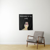 アヒルの面白いミーム: Welcome to My Crib Duck タペストリー (インサイチュ)