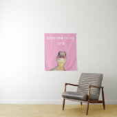 アヒルの面白いミーム: Welcome to My Crib Duck タペストリー (インサイチュ)