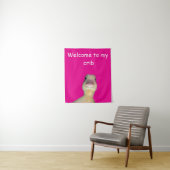 アヒルの面白いミーム: Welcome to My Crib Duck タペストリー (インサイチュ)