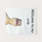 アヒルの面白いミーム: Welcome to My Crib Duck タペストリー (正面(横))