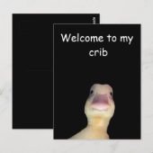 アヒルの面白いミーム: Welcome to My Crib Duck ポストカード (正面/裏面)