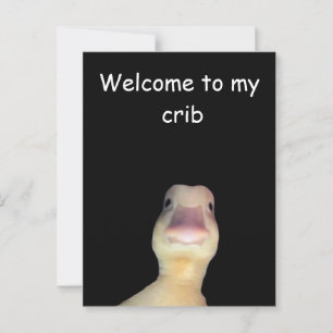 アヒルの面白いミーム: Welcome to My Crib Duck ポストカード