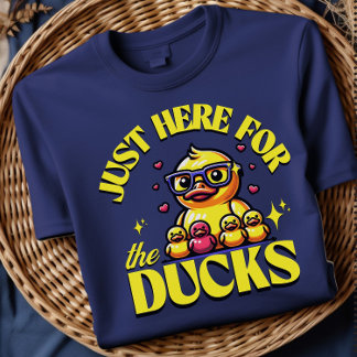 アヒルの面白Tシャツ ただアヒルのためだけに来たんだ ダックパーカー Tシャツ