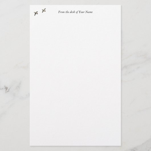 アヒルの飛行中に文房具 便箋 (正面)