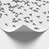 アヒルの飛行中に-アヒルの狩りの芸術 ラッピングペーパー (角)