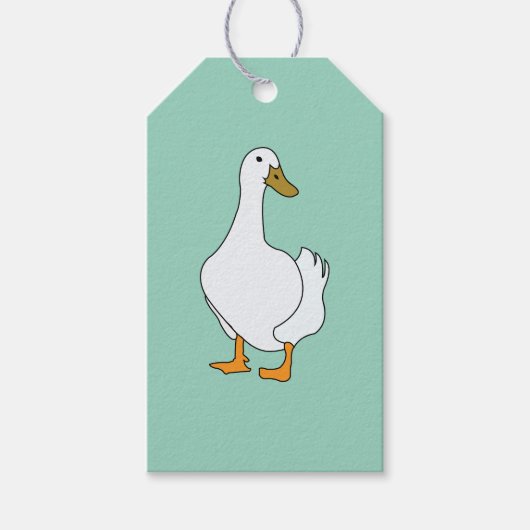 アヒルの鳥 ギフトタグ (正面)