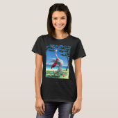 アヒルの鳴き声 ガチョウの朝のルーティン Tシャツ (正面フル)