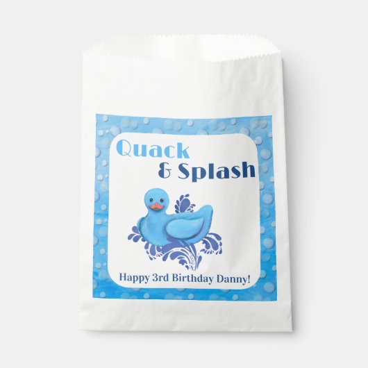アヒルの3歳の誕生日をお祝いしよう フェイバーバッグ (正面)