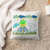 アヒルの4月のかわいいシャワーBring花よろしいです クッション (ブランケット)