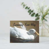 アヒルはがき ポストカード (スタンド正面)