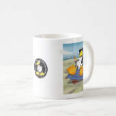 アヒルはここにストップ コーヒーマグカップ (正面右)