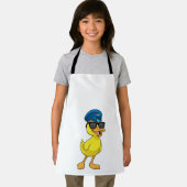 アヒルはパイロット帽子とパイロット エプロン (インサイチュ)