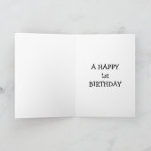 アヒルは幸せな1歳***誕生日*** カード (内部)