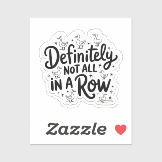 アヒルは必ずしも一列に並んでいるわけではない シール (シート)