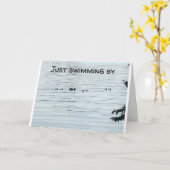 **アヒルは許されたい**誕生日 カード (黄色い花)