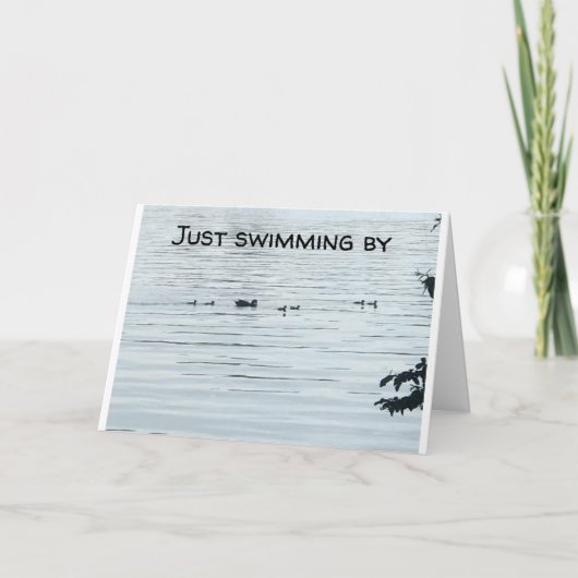 **アヒルは許されたい**誕生日 カード (正面)