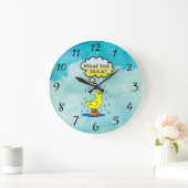 アヒルは?壁時計 ラージ壁時計 (ホーム)