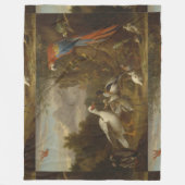 アヒルや他の鳥をランドスカで飼う フリースブランケット (正面)