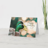 アヒルをテーマにしたアニバーサリーカード カード (正面)